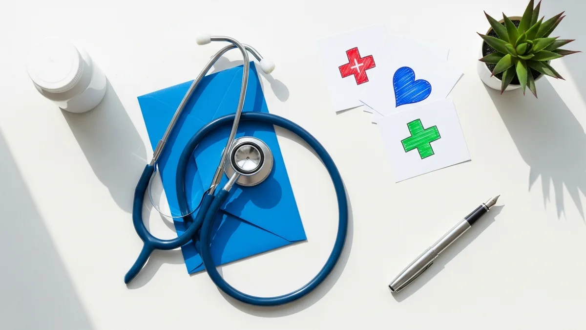 Tela de celular mostrando anúncio de plano de saúde no feed do Facebook com métricas de desempenho ao lado