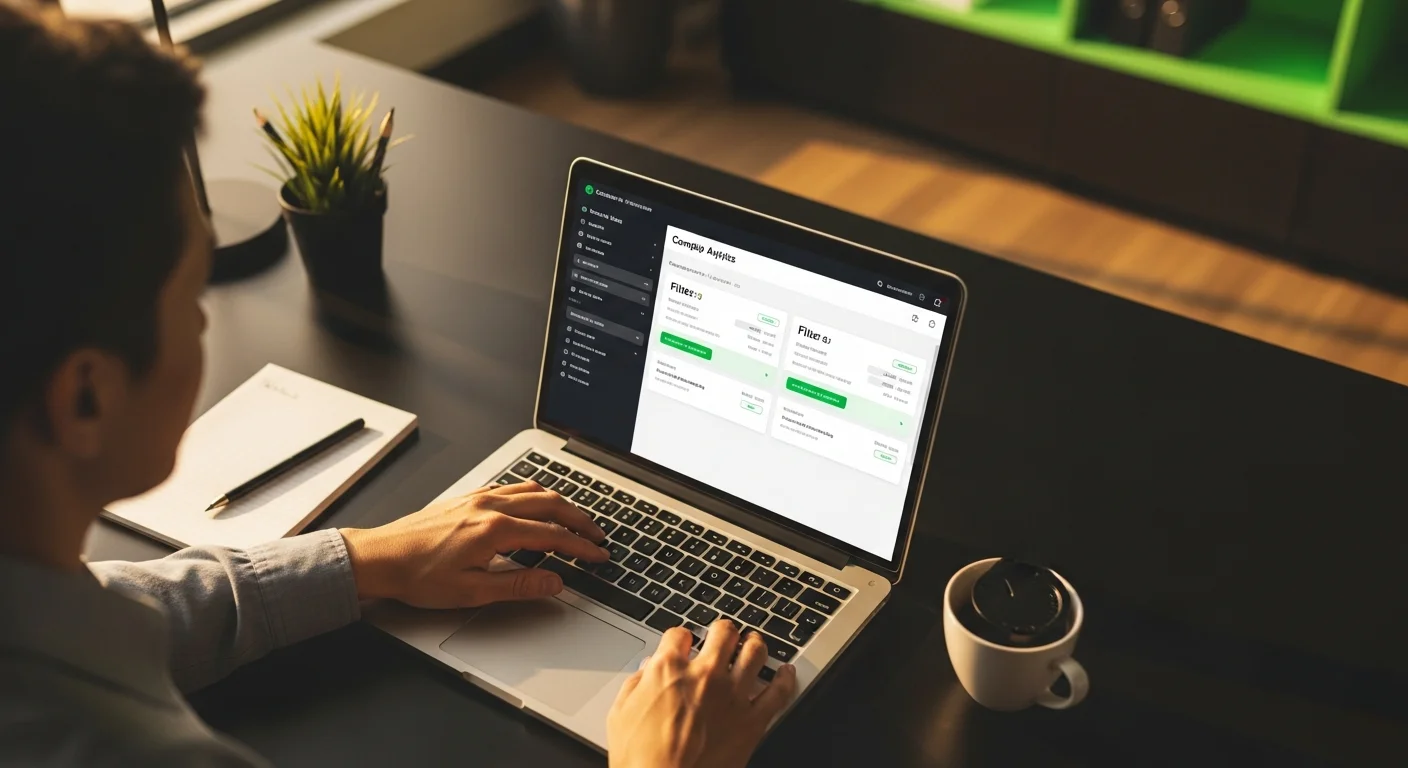 Profissional acessando dashboard de campanhas para contestar leads no Google LSA