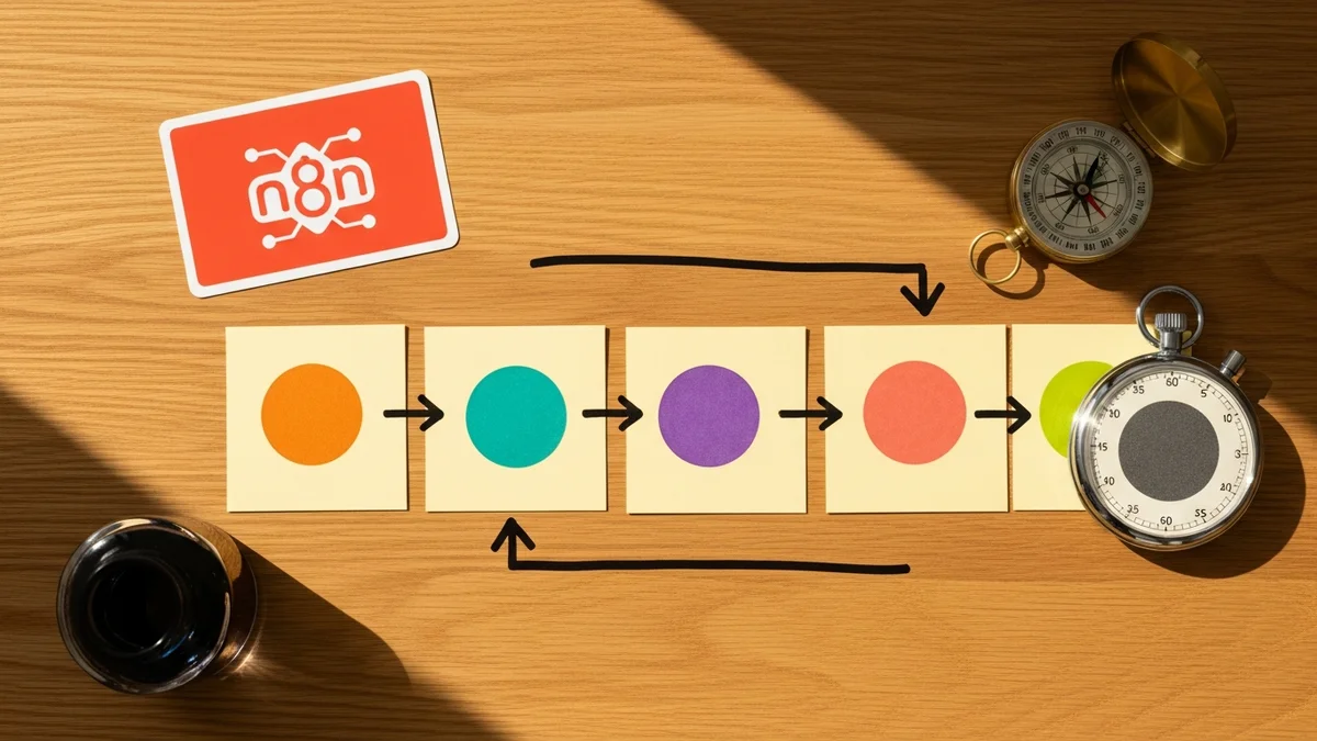 Ilustração representando n8n tutorial: automatize processos em 1 hora — artigo do blog givanildo.com.br