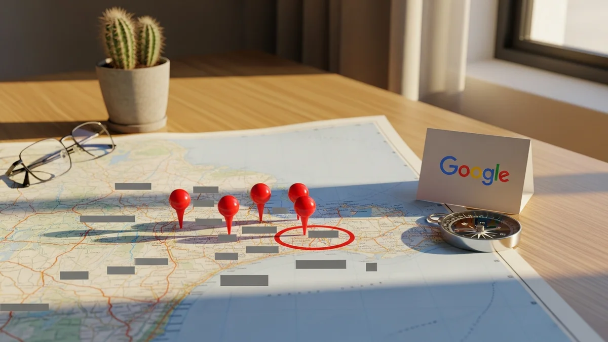 Ilustração representando seo local no nordeste: como aparecer no google — artigo do blog givanildo.com.br