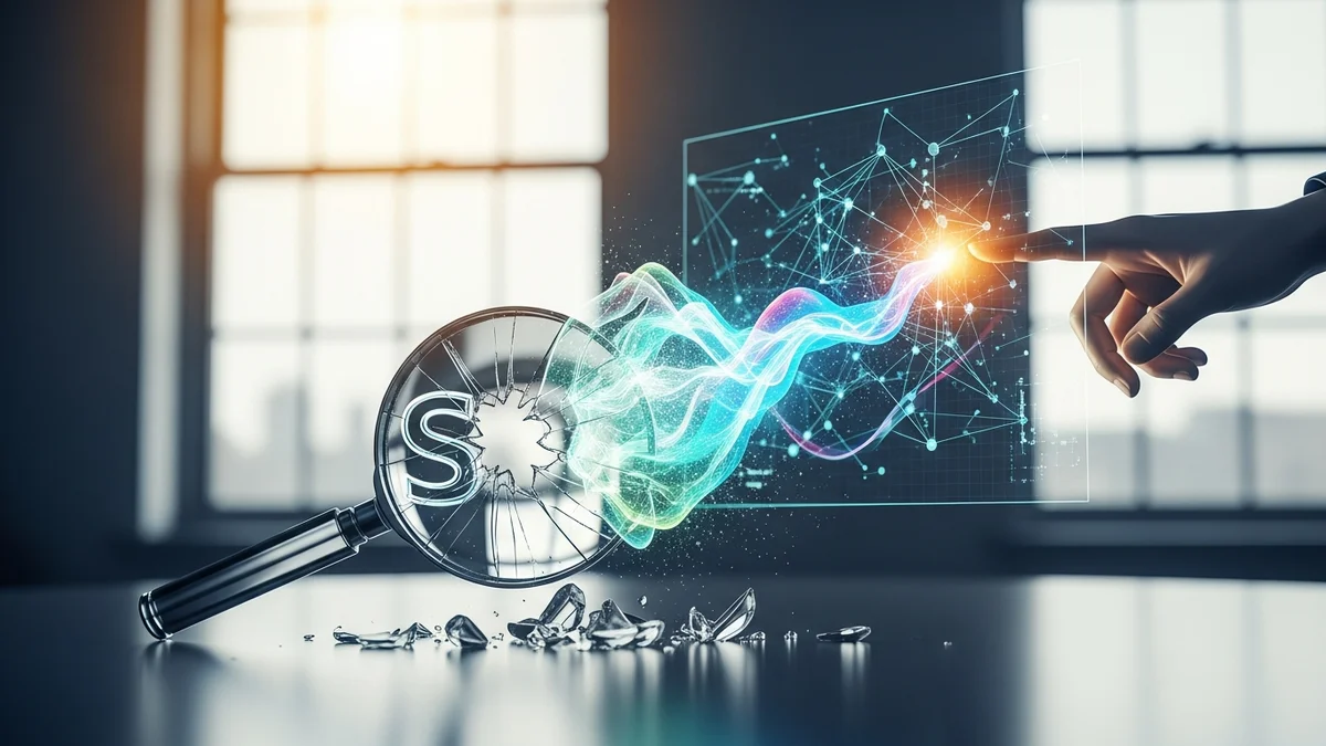 Profissional de marketing analisando gráfico de tráfego orgânico no monitor com curva ascendente